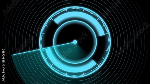 Futuristic radar screen animation airplanes flight tracking digital display 4K. Animated radar display air traffic monitoring flight tracking cyberpunk HUD loop 4K.