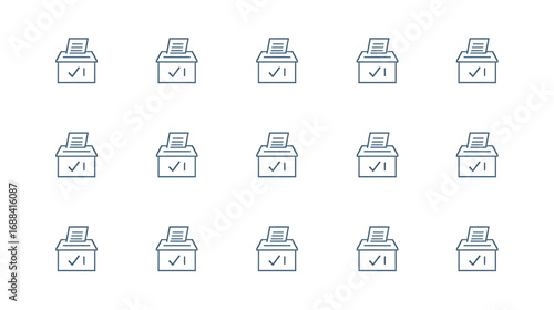 Voting Concept With Ballot Box And Human Hand Holding Voting Paper