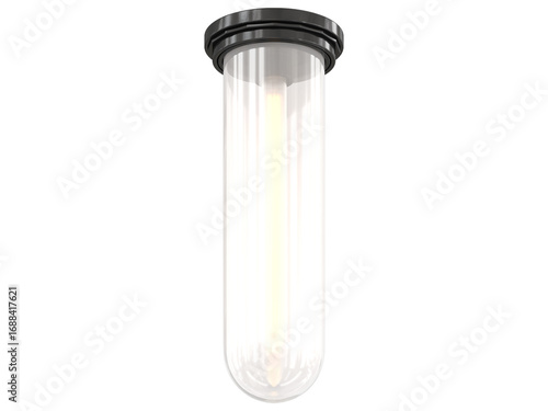 cut out interior modern lamp - with white background - elegant style -minimal Flush Mount light