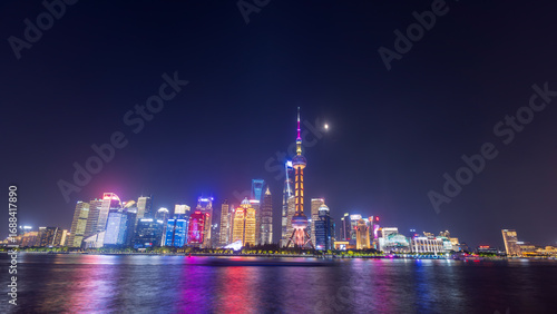 Wallpaper Mural Shanghai Bund Lujiazui CBD skyline night view, China Torontodigital.ca