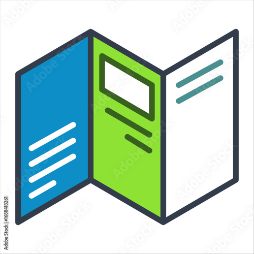 Brochure Icon – Marketing and Informational Design Concept