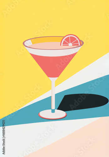cocktail on a blue background, transparent Set of daiquiri cocktails with lime slices and strawberries in different glasses. Watercolor illustration isolated on black background. Summer party