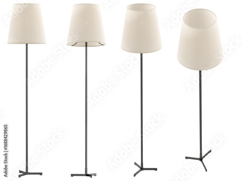 cut out interior modern lamp - with white background - elegant style -minimal Floor Lamp