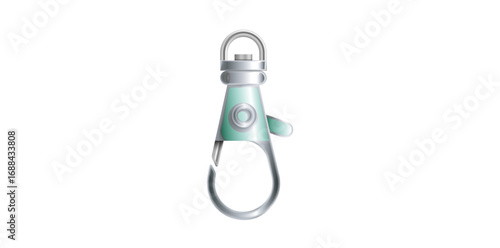 Metallic Clasp Equipment Vector Illustration.
