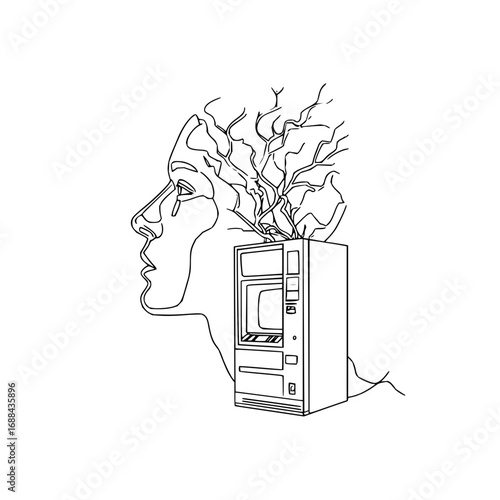 Binary code knife digital art security concept cybersecurity data breach protection hacking weapon illustration