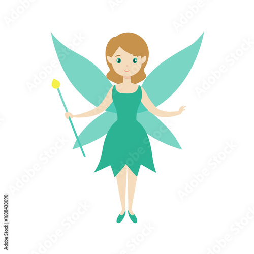 fantasy fairy illustration with wings holding magi.