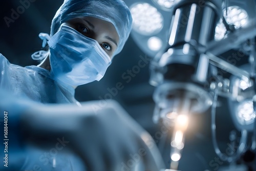 A medical professional in a sterile environment.