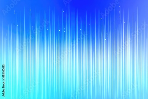 Gradient of blues with glowing, vertical lines resembling light beams. Subtle sparkles add depth to this abstract, vibrant backdrop