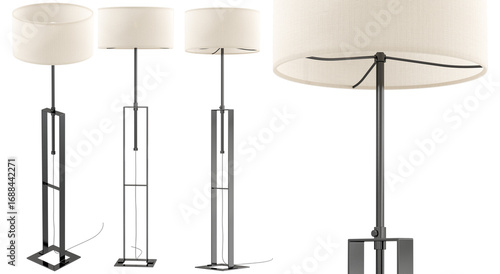 cut out interior modern lamp - with white background - elegant style -minimal Floor Lamp