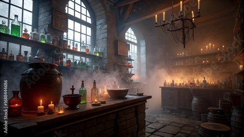 Witch’s Potion Lab Halloween Scene