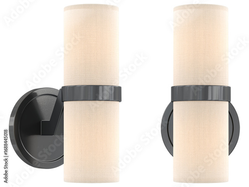cut out interior modern lamp - with white background - elegant style -minimal Sconce light