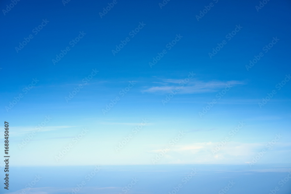 Fototapeta premium Clear blue sky with high cloud on the plan for background.