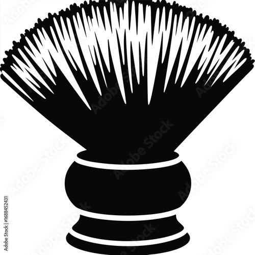Black Shaving Brush Silhouette grooming barber
