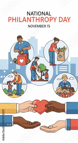 Celebrate National Philanthropy Day with acts of kindness, giving, and community support worldwide.