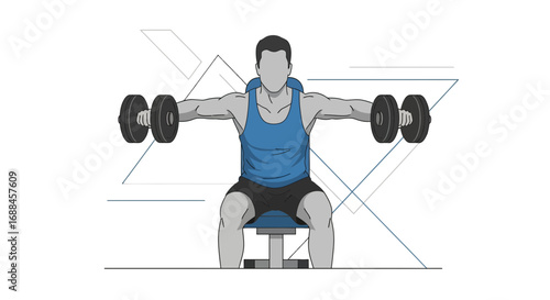 Weight Training Exercise Depiction, Strength, Development, Workout, Physical Fitness, And Health