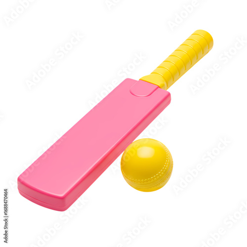 Pink and Yellow Cricket Set: Fun Kids' Sports Equipment