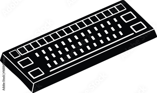 computer keyboard silhouette vector illustration