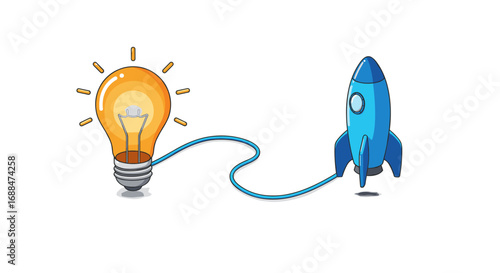 Innovative bright idea powering a rocket launch