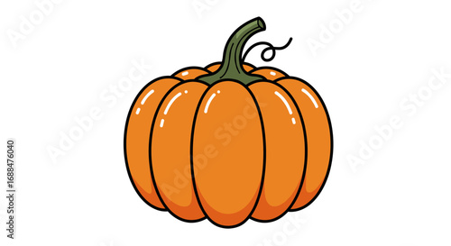 Vibrant pumpkin art with cartoon style for autumn and halloween themes