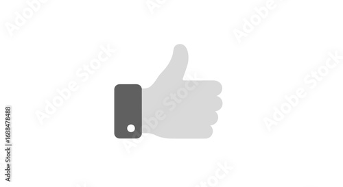 Minimalistic thumbs up icon in gradient style for digital use