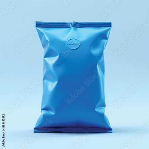 3D Chips, snacks packing bag mockups, Mockup Blank Foil Food Stand Up Pouch Snack Sachet Bag Packaging. Illustration Isolated On White Background.Potato chips packaging design Reaalistic 3d icon