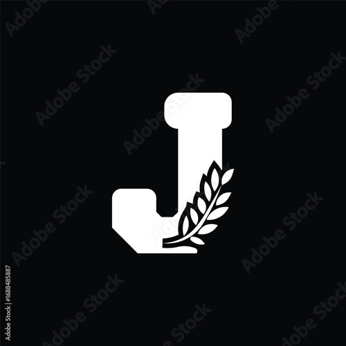 Monogram J template, J name initials, J printable download, J cut file, J sticker design, Monogram J icon, J stamp design, J wax seal, J family crest, J digital asset, J signage design, Wall art J