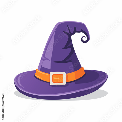 Cartoon Style Witch Hat Illustration for Halloween Celebration Graphic Resource