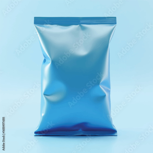 3D Chips, snacks packing bag mockups, Mockup Blank Foil Food Stand Up Pouch Snack Sachet Bag Packaging. Illustration Isolated On White Background.Potato chips packaging design Reaalistic 3d icon