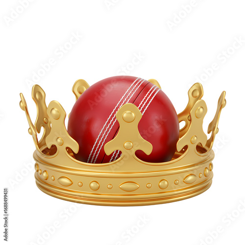 Cricket's Royal Reign: A Championship Ball in a Golden Crown