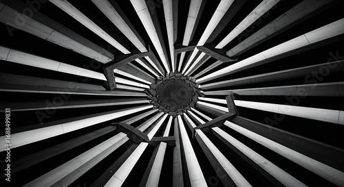 Abstract Geometric Pattern of Concrete Beams