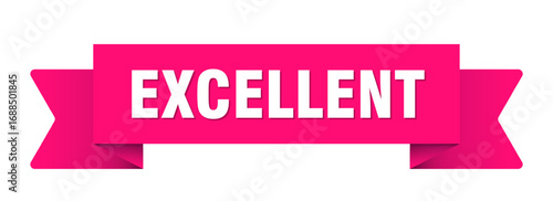 excellent ribbon isolated on transparent background. excellent ribbon