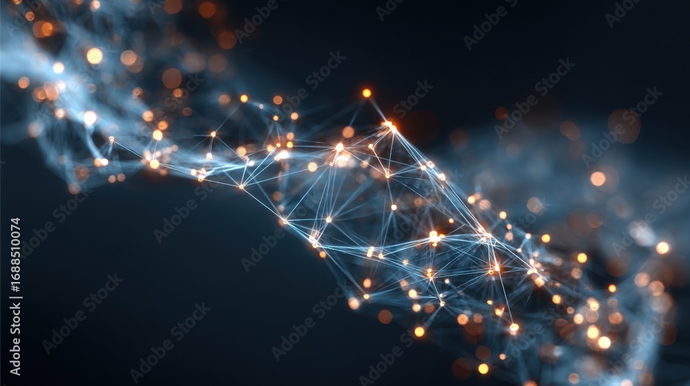 Obraz premium glowing network abstract art design