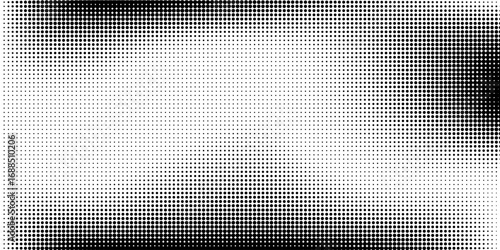 Grunge halftone gradient background. Faded grit noise texture.