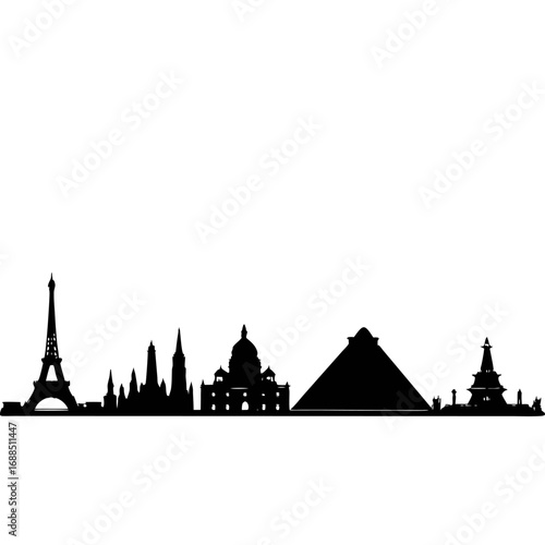 silhouette of the city