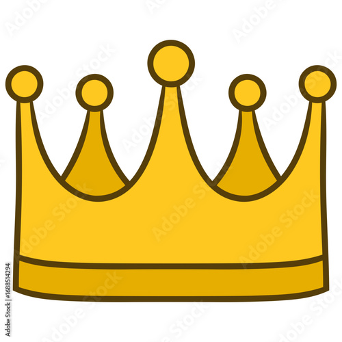 golden king crown vector illustration