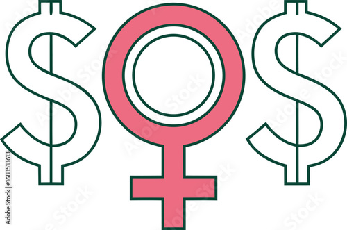 International Equal Pay Day gender equality illustration. Fair wage awareness and pay equity design. Equal pay campaign for workplace equality. International Equal Pay Day women empowerment artwork