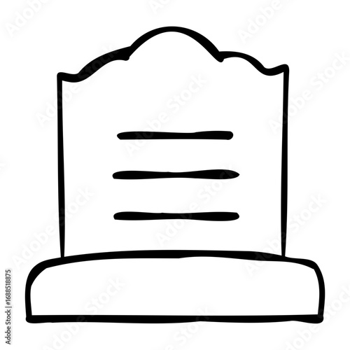 Tombstone hand drawn icon