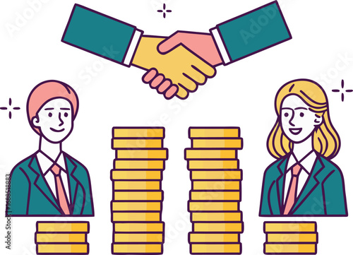 International Equal Pay Day gender equality illustration. Fair wage awareness and pay equity design. Equal pay campaign for workplace equality. International Equal Pay Day women empowerment artwork