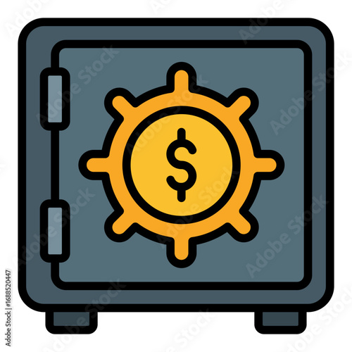 Cash reserve icon. Emergency fund symbol. Financial security and savings money collection. Filled Line Icon