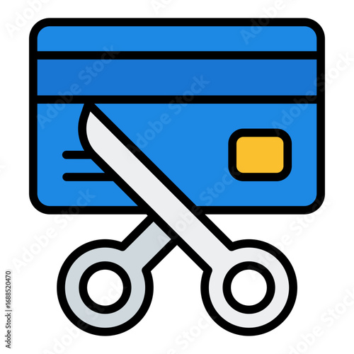 Deduction icon. Tax cut symbol. Payroll reduction and expense deduction collection. Filled Line Icon