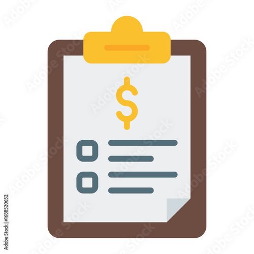 Budget planning icon. Financial management symbol. Expense control and money saving collection. Flat Icon