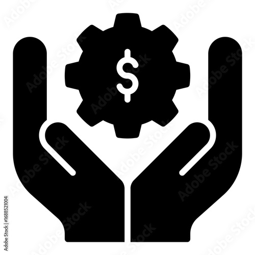 Money management icon. Finance planning symbol. Budget control and savings collection. Glyph Icon