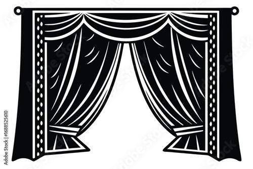 curtain vector icon