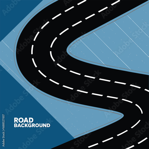 Tracks and winding road curve pathway set vector 