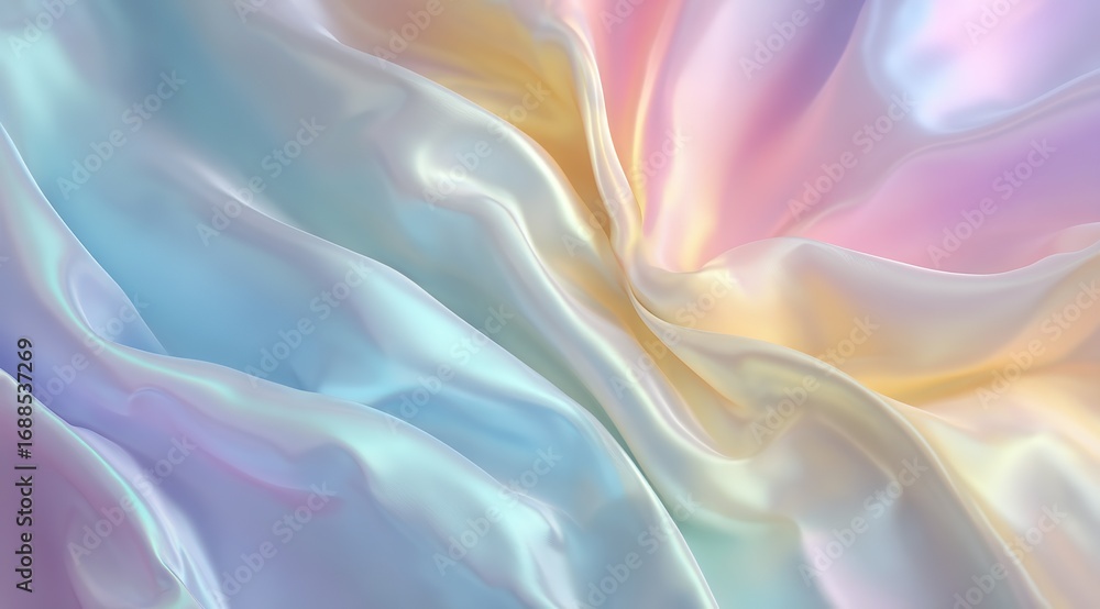 Obraz premium beautiful pastel-colored silk background with soft waves and gentle colors. 