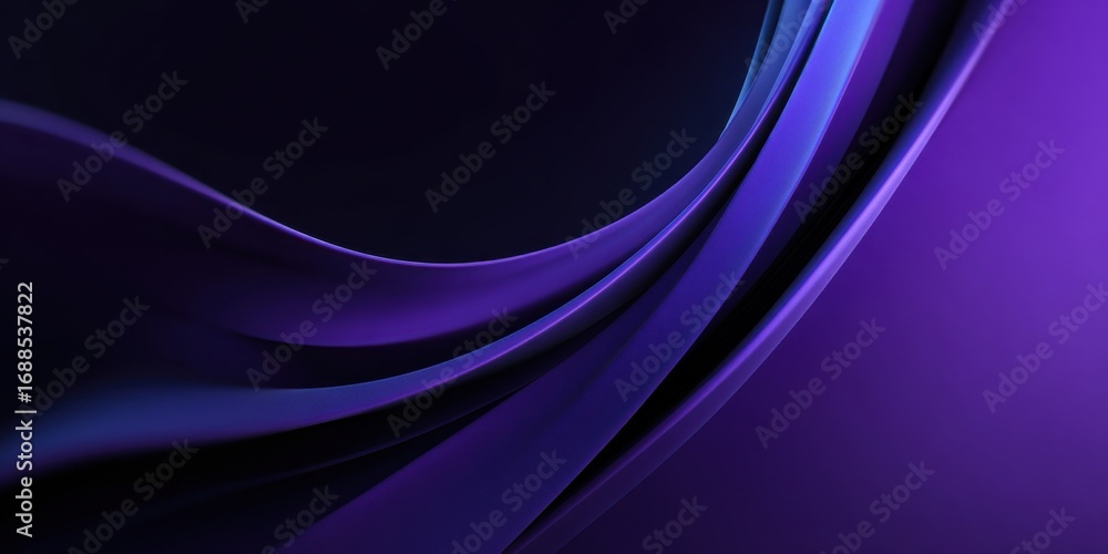 Obraz premium Abstract dark purple flowing curves