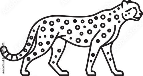 
Cheetah Line Icon