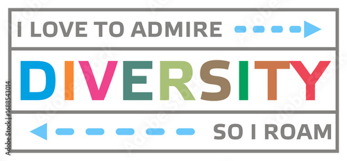 Billede på lærred I love to admire diversity so I roam