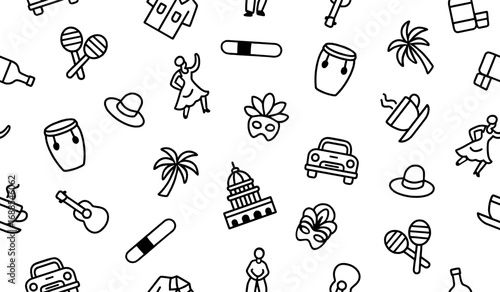 Lovely Cuba pattern background design
