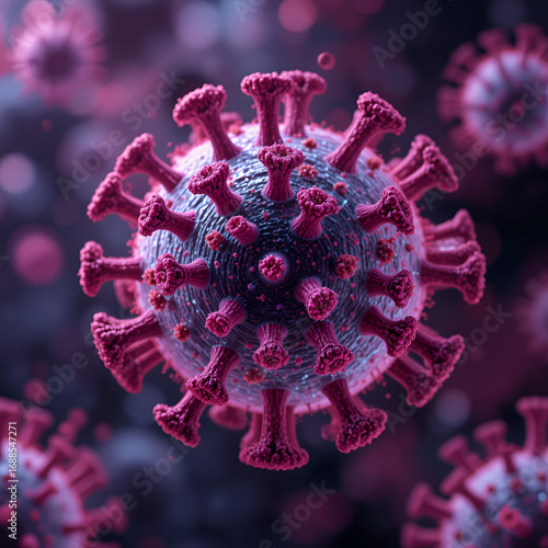 Exploring virus dormancy in human hosts a scientific perspective on health laboratory digital art macro view microbial concepts